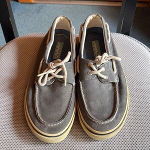 Men's Sperry Charcoal and Cream Boat Shoes